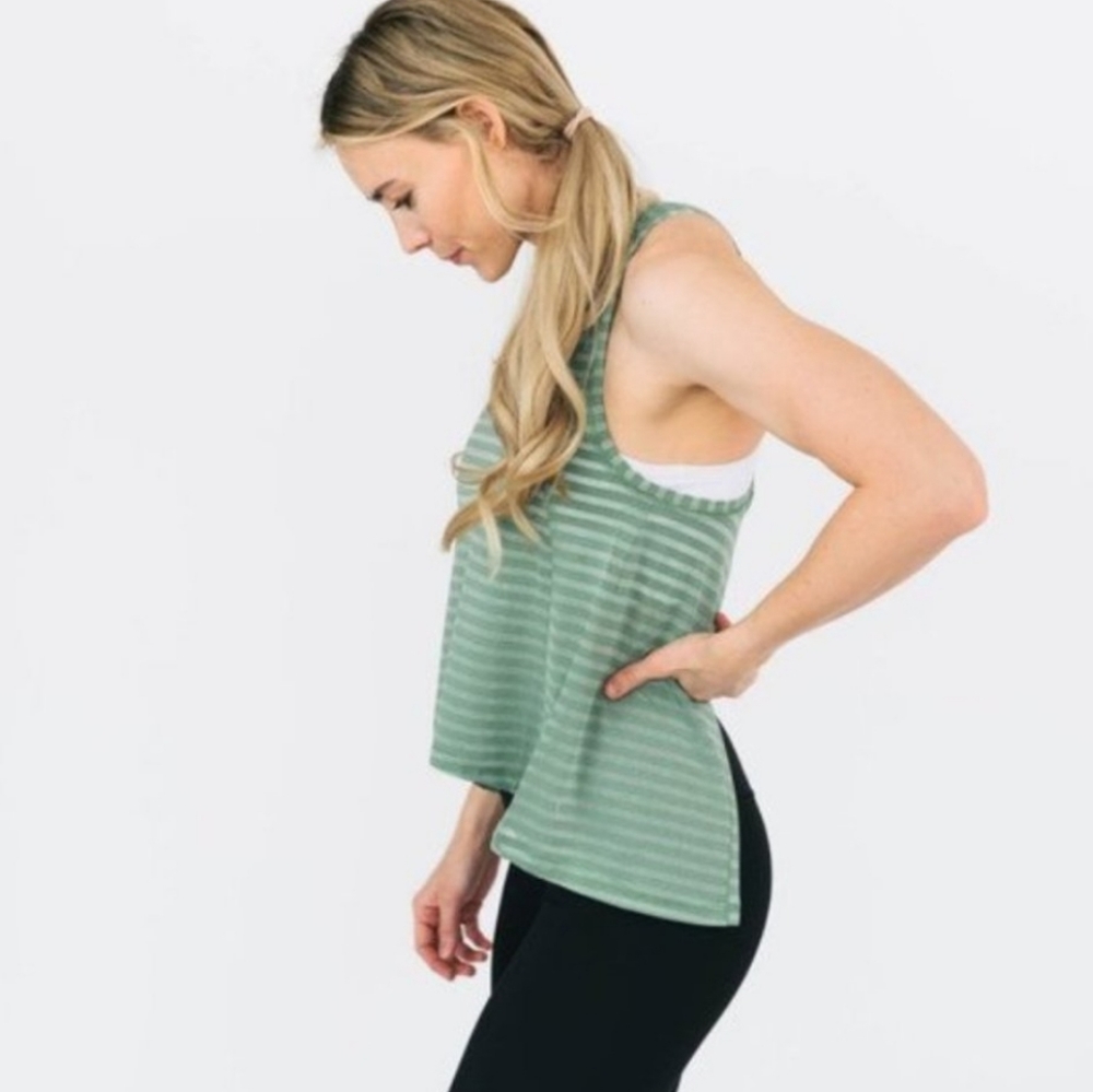 Zyia Forest Nimbus Split Back Tank Top